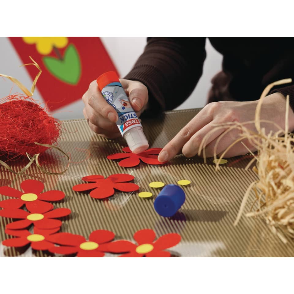 Schneide, Kleber, Papierblumen, Deko, Kunstprojekt