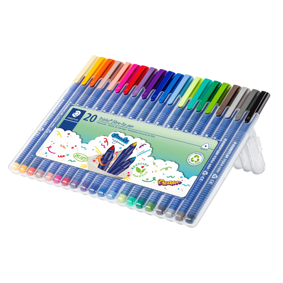 MarkerSet, Buntstifte, Filzstifte, 20 Farben, Aufbewahrungskoffer