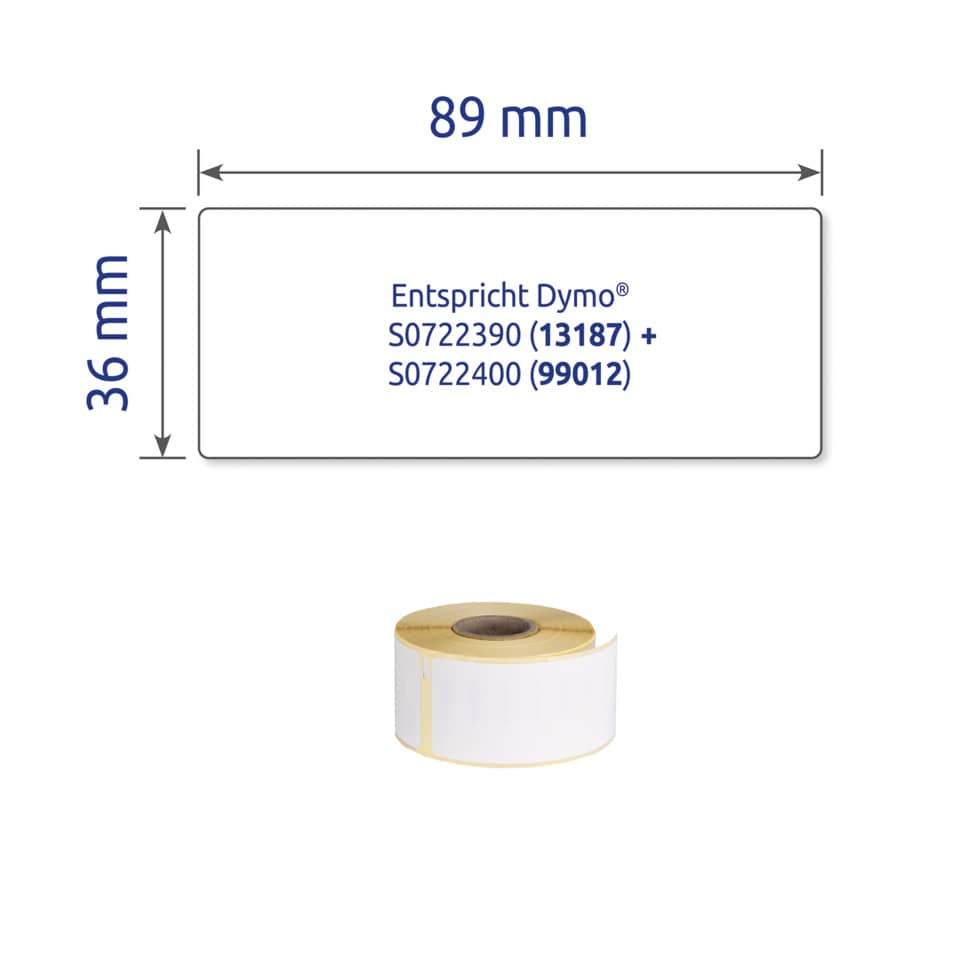 Etikett, Rollenetikett, Dymo, S0722390, S0722400