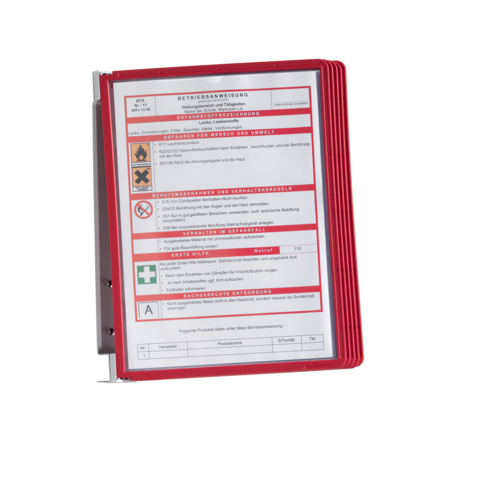 Feuerlöscher, Wandhalter, Schwarz Rot, Notfallanzeige, Etikettenschutz