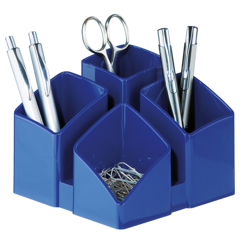 Schreibtischorganizer, Stifthalter, Blau, Metallwerkzeug, Hakenklammern