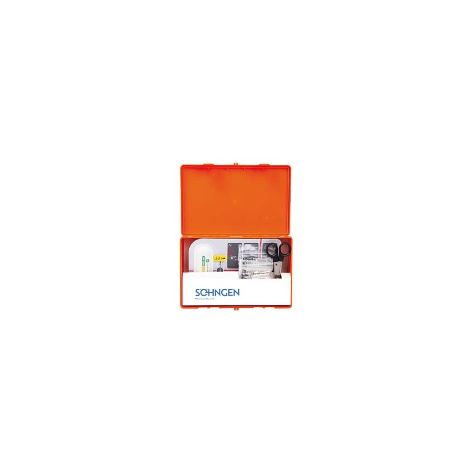 Notfallset, Erste-Hilfe-Set, Koffer, Orange, Materialien