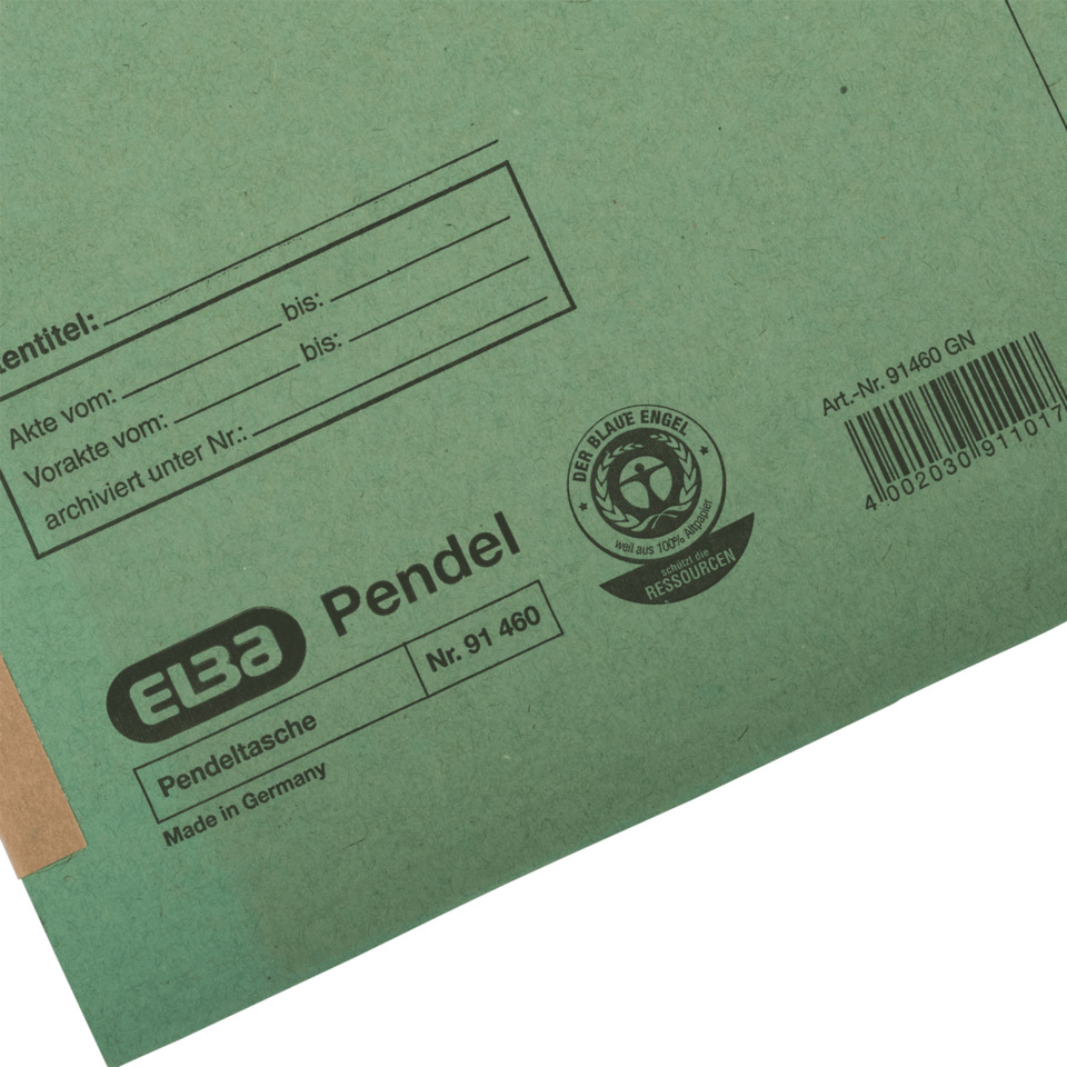 Pendel, Tasche, Made in Germany, Grün, Karton, cardboard, box, green, label, verpackung