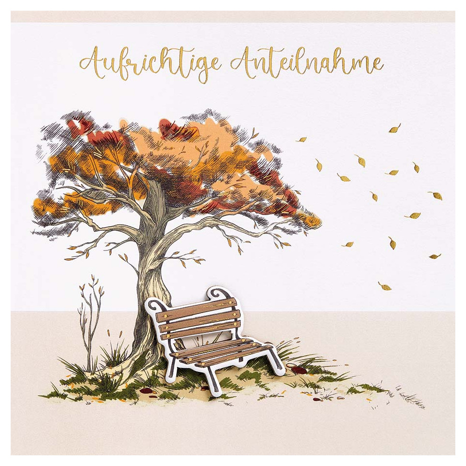 Bank, Baum, Bank, Herbst, Blätter