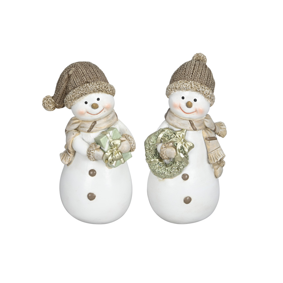 Schneemann, Dekorfigur, Winterdeko, Stoffmütze, Geschenk