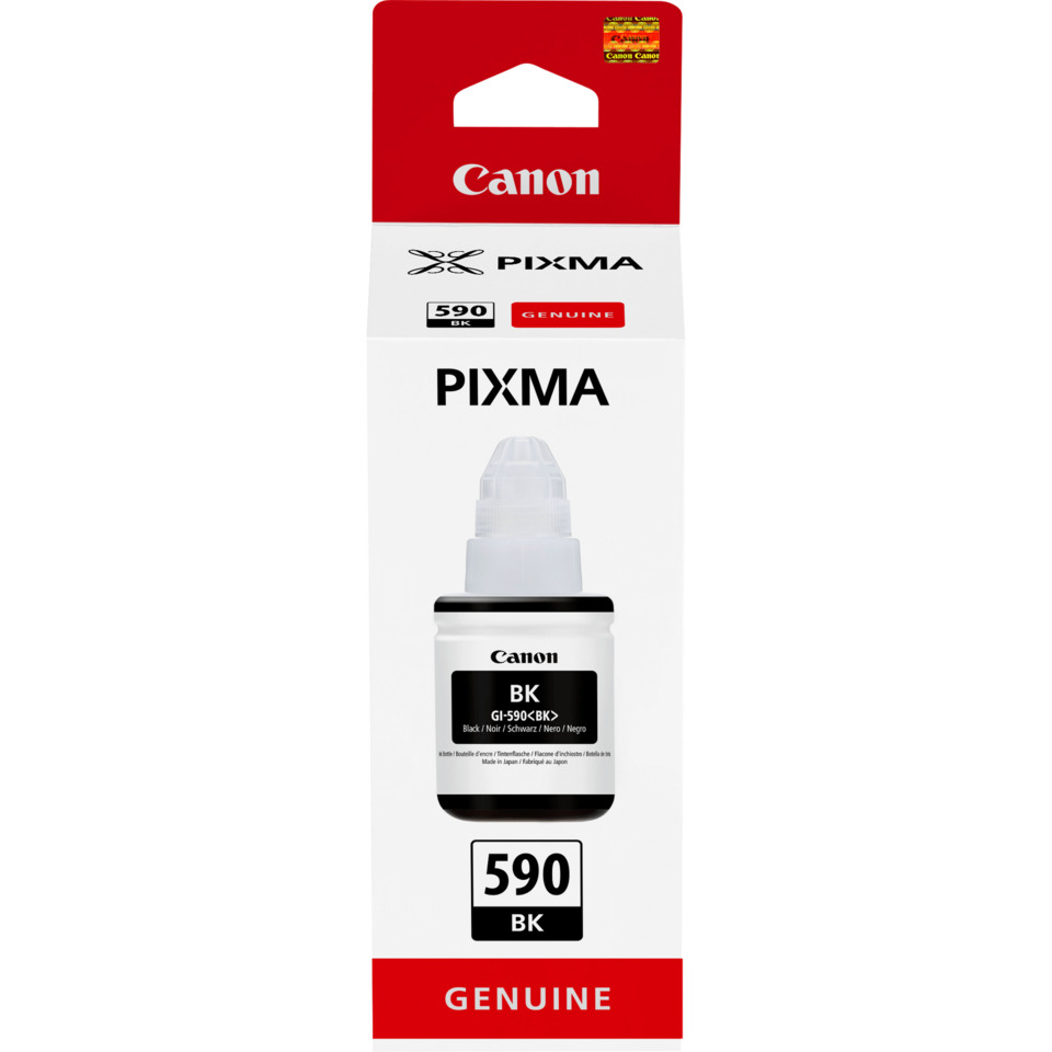 Tintenflasche, Canon, Pigmenttinte, Schwarz, Genuine, Tintenflasche, Pigmenttinte, Canon, BK, 590BK
