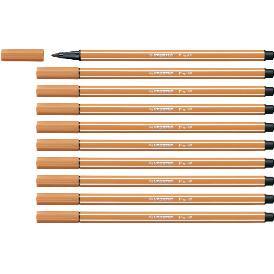 brauner stift, Holzstift, Holzpen, Stiften-Set, braune Farbenstifte, Bleistift, Garnierung, Stabilo Pen 68, Holzfarbton, Set aus Bleistiften
