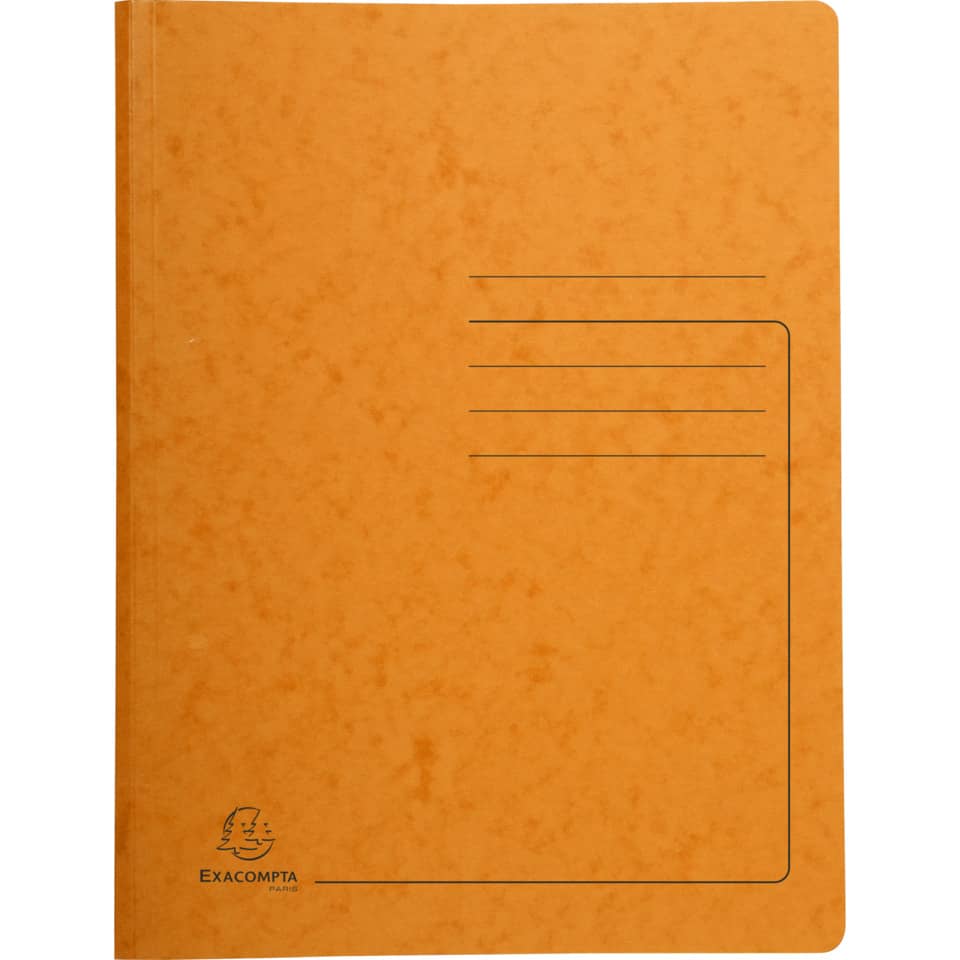 notebook, orange cover, lined, pocket, Exacompta