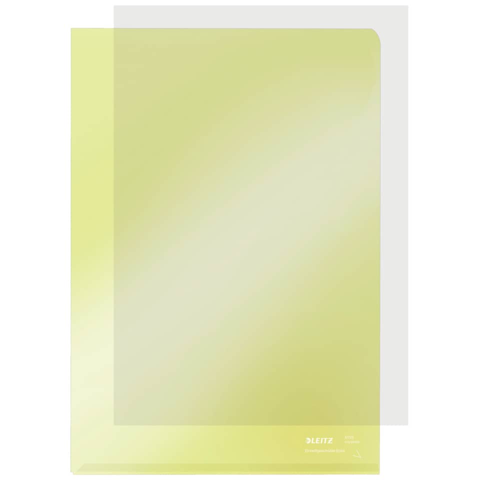 Ordner, Notizbuch, A4-Format, Gelb, Transparente Folie