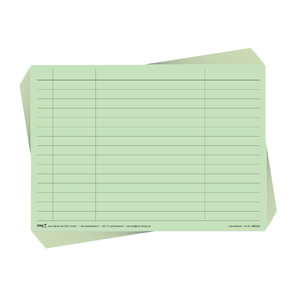 Notizkarte, Linierte Karte, Sandgrüne Karte, Postkartenformat, Papierkarte