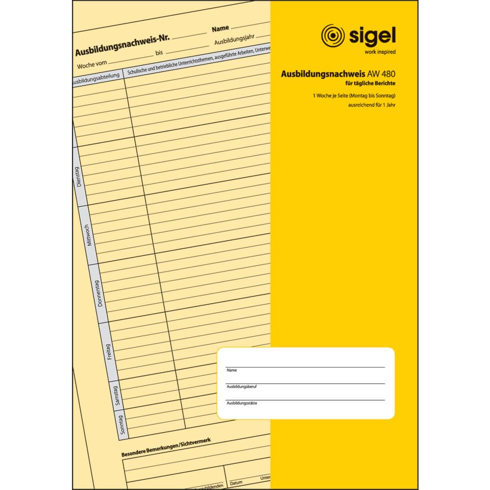 Ausbildungsnachweis, Büroformular, Kalenderlayout, Schule, Dokument