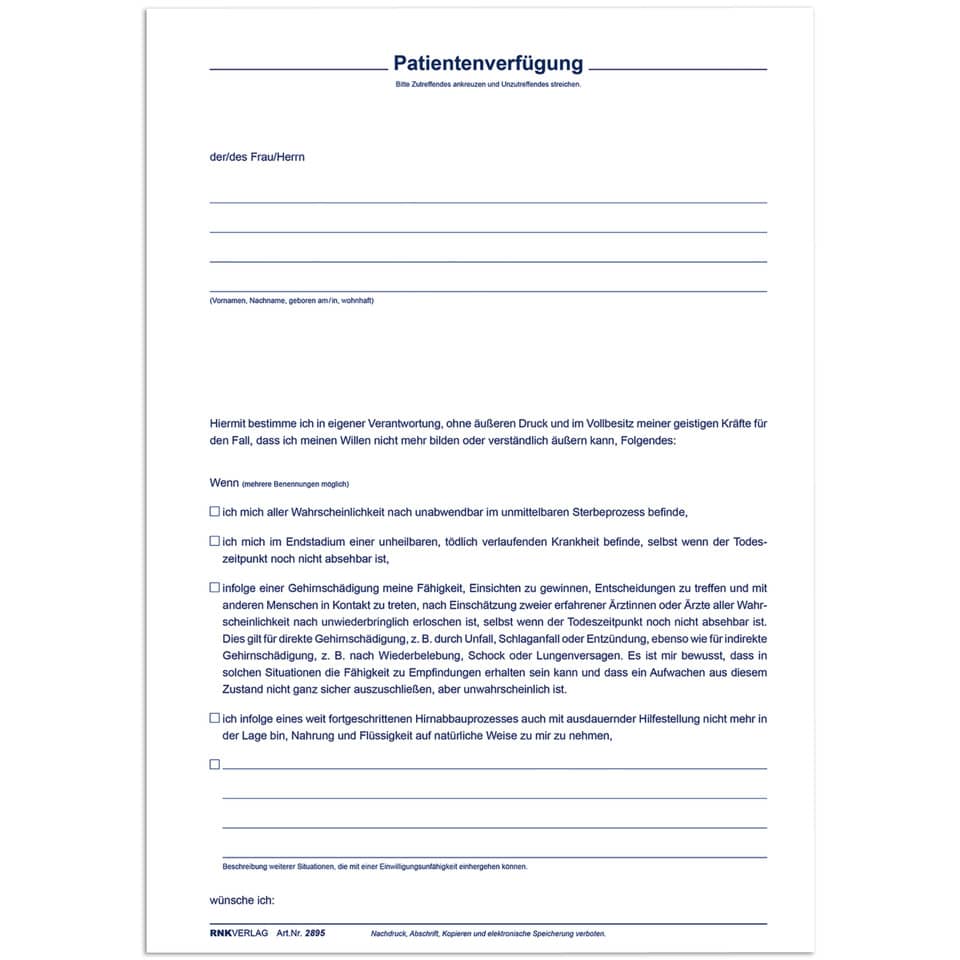 medizinisches Formblatt, Patientendokument, Formularvorlage, Kontrollkästchen, Handschriftlinien