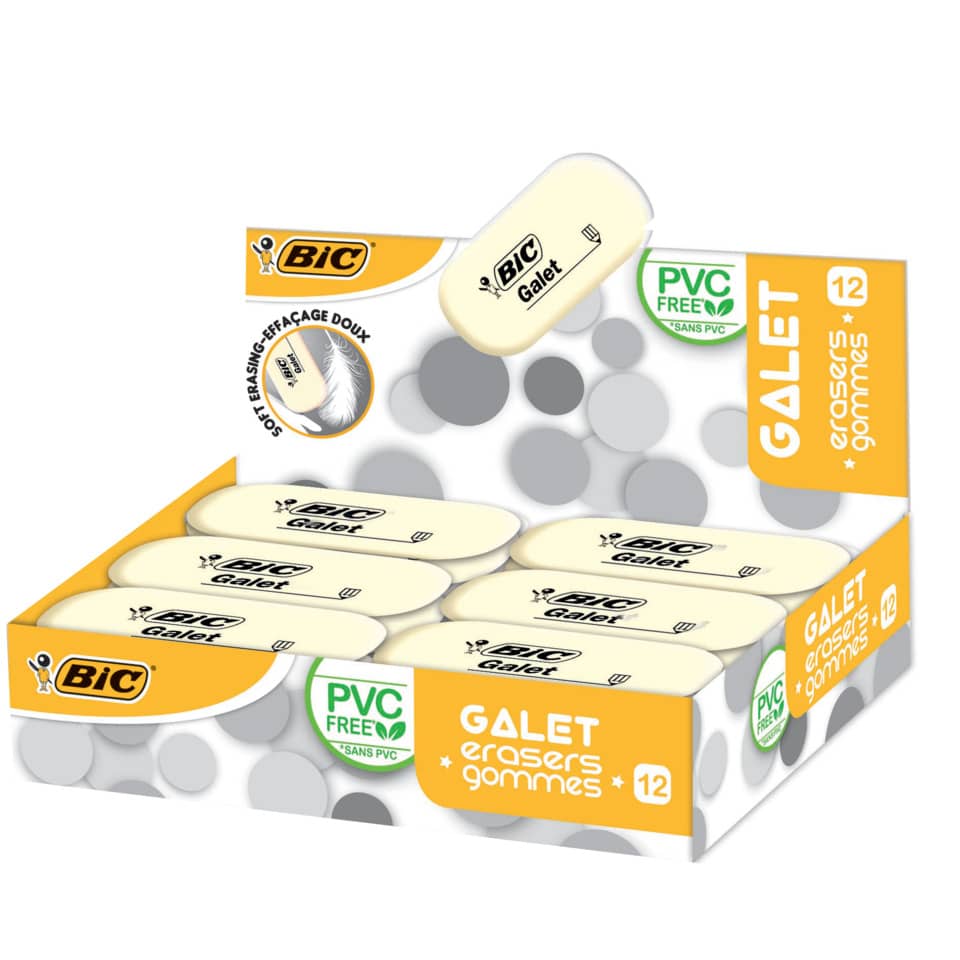 Radiergummi, Galet Radiergummis, PVC frei, 12er Pack, Eraser