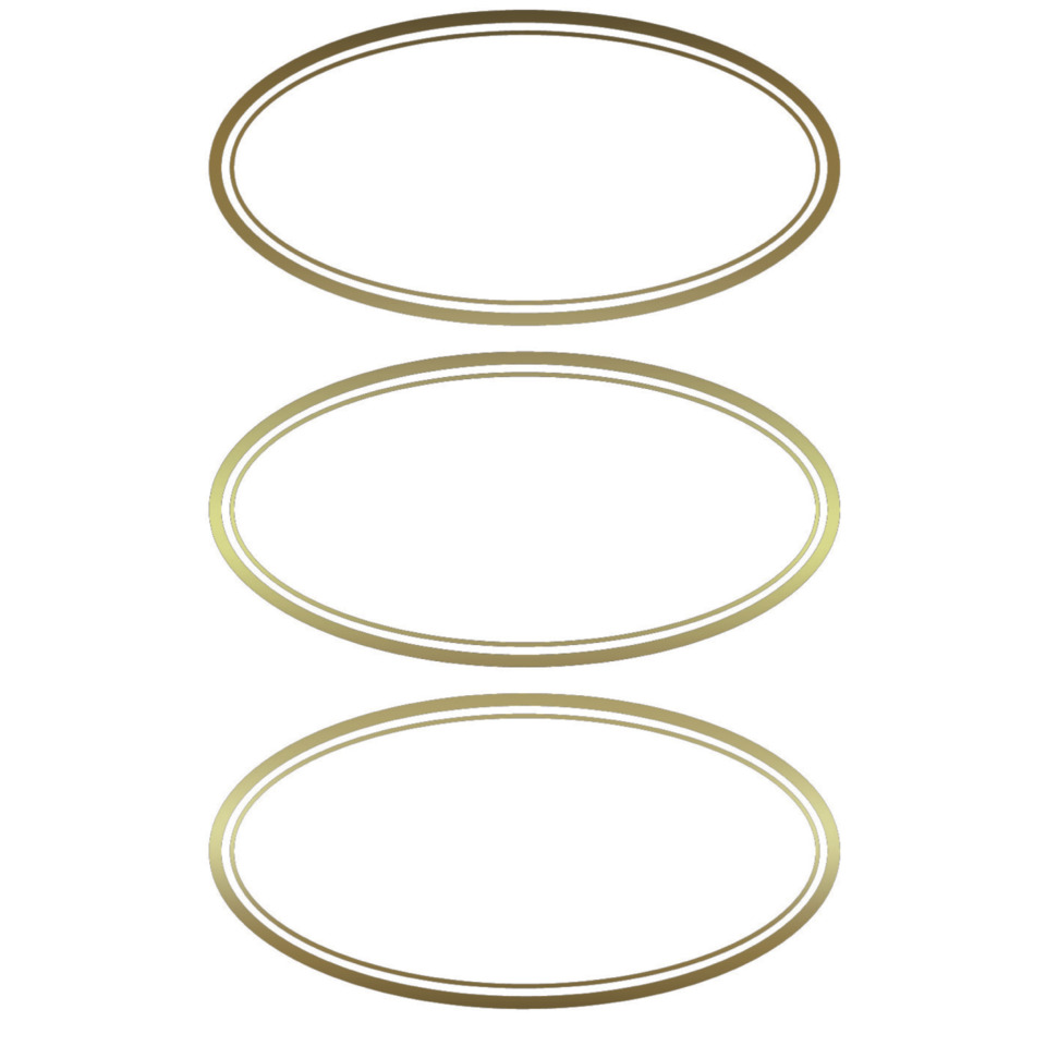 Ring, Ringensatz, ovale Ringe, Goldverlauf, drei Ringe