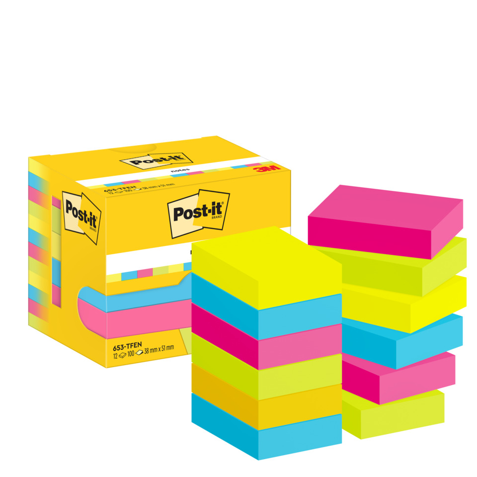 Post-it, Haftnotizen, Neonfarben, Sticky Notes, Farbstreifen