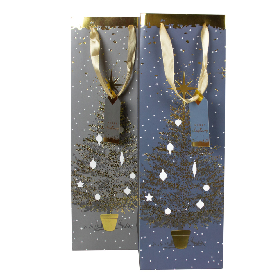 Weihnachtsgeschenk, Weihnachtsverpackung, Tannenbaum, Glitzer, Geschenktüte