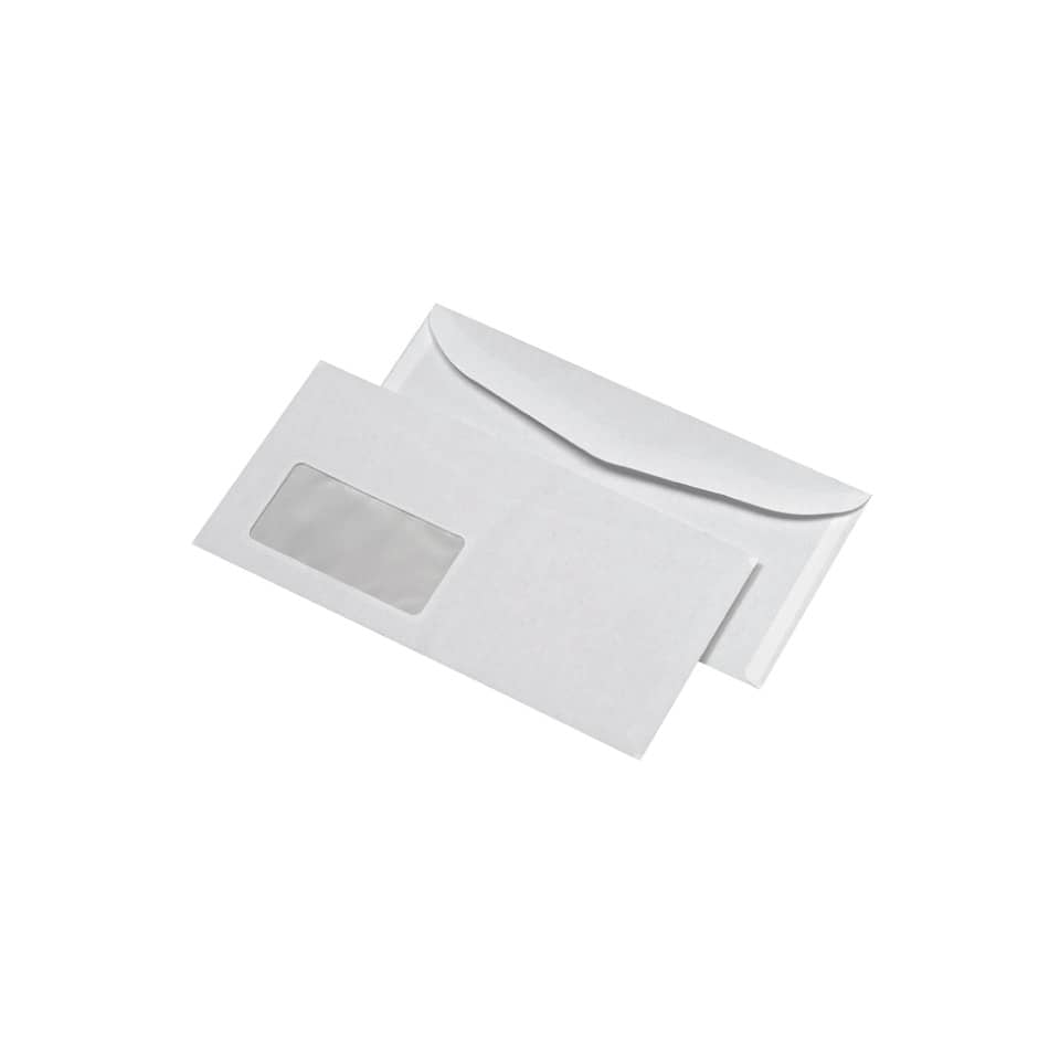 weiße Umschläge, Briefumschlag, Kartenumschlag, Umschlag mit Fenster, weißes Envelope