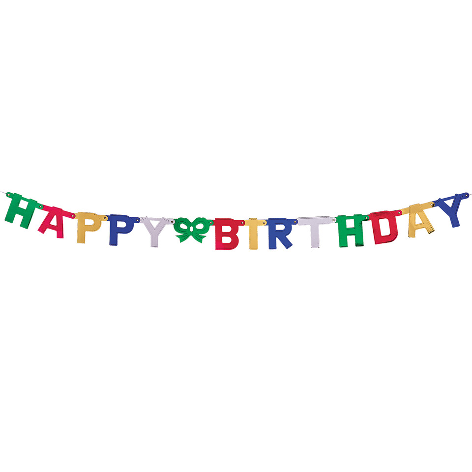 Geburtstagsbanner, Hängbanner, Bunte Buchstaben, Party-Dekoration, Happy Birthday Banner