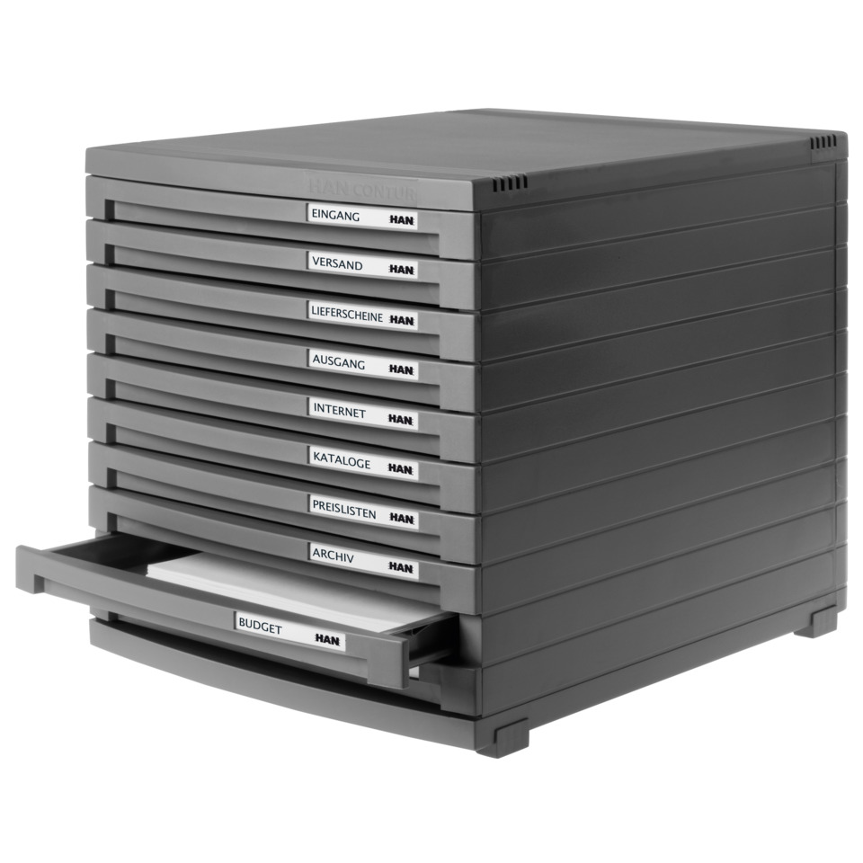 Schubladenschrank, Aktenordner, Archivschrank, Archivsystem, Kataloge