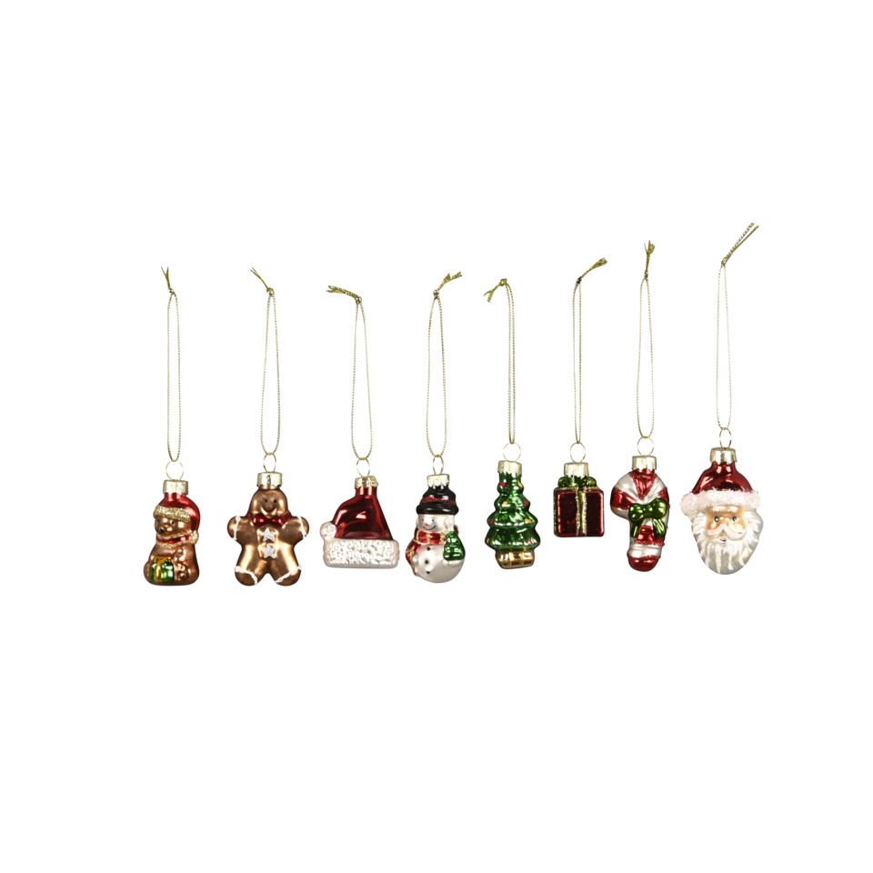 Weihnachtsanhänger, Christbaumkugeln, Weihnachtsschmuck, Miniaturen, Glitzer