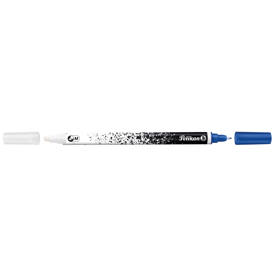 Marker, Whiteboard marker, Dual-tip?, Pelikan, Blue cap
