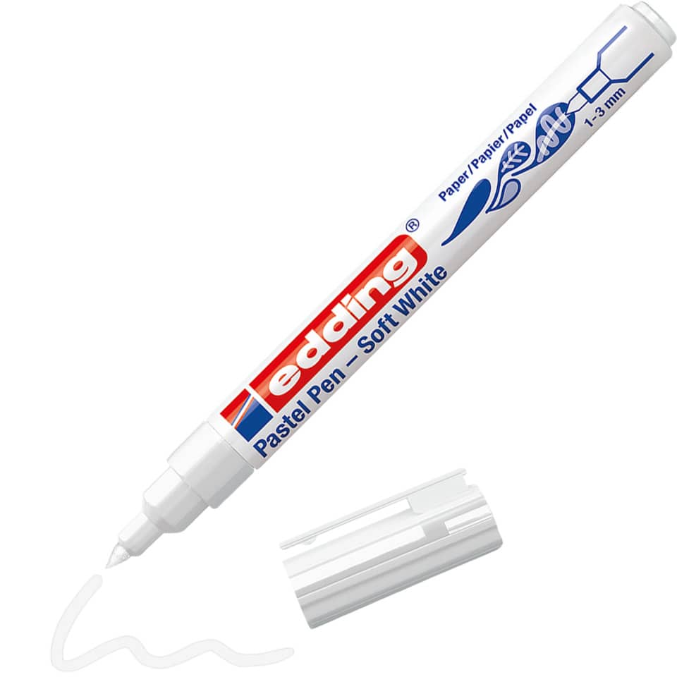 Pastelstift, Weiß, Marker, Kunstbedarf, Filzstift–feine Spitze