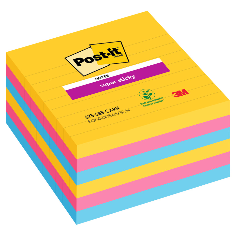 Post-it Notizen,  Klebezettel, Notizen, bunte stapel, empfänger paket