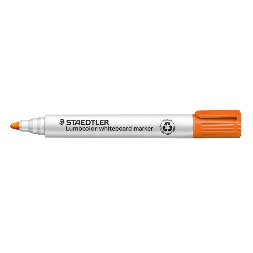 Marker, Whiteboard, Lumocolor, Orange cap, Chisel tip