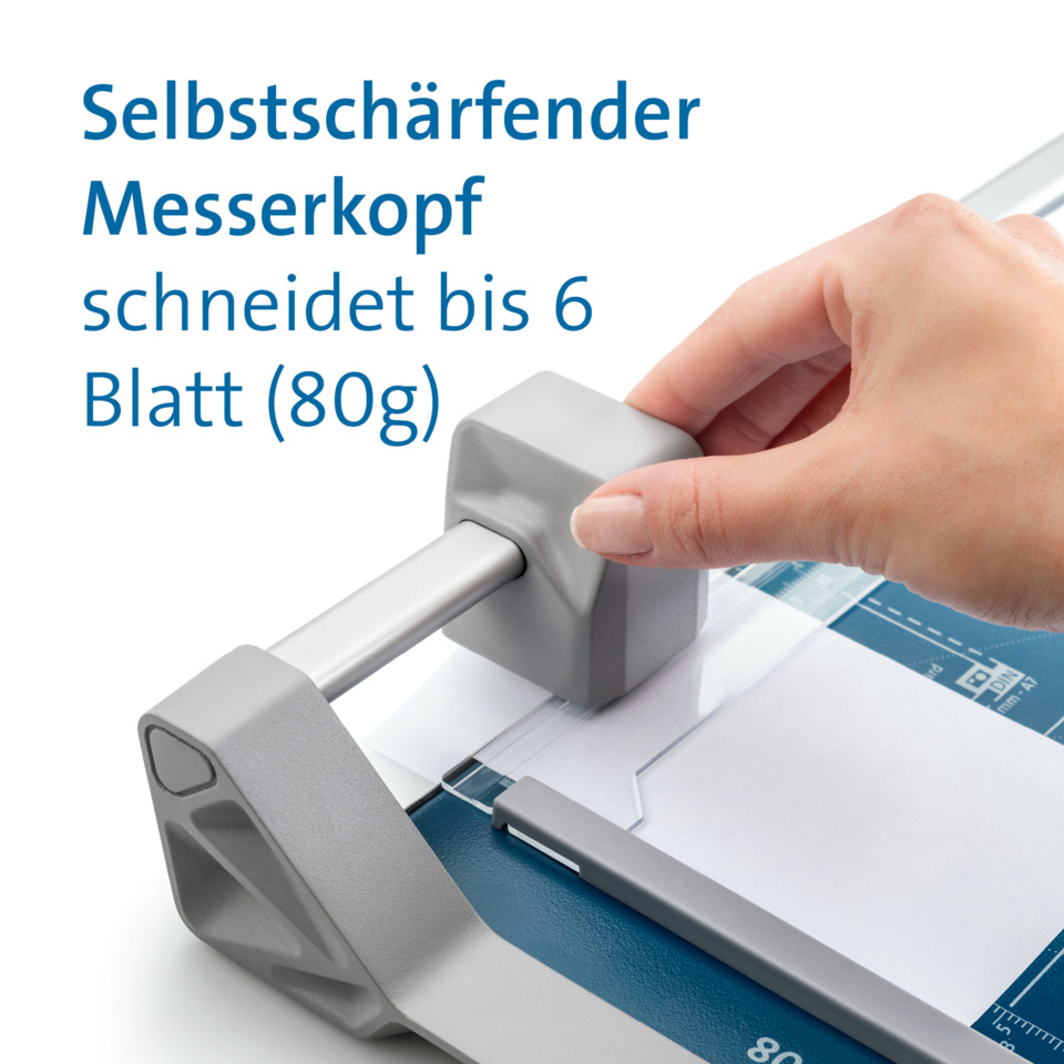 Handheld trimmer, Paper trimmer, Rotary blade, Größenmaß, 80g Papier