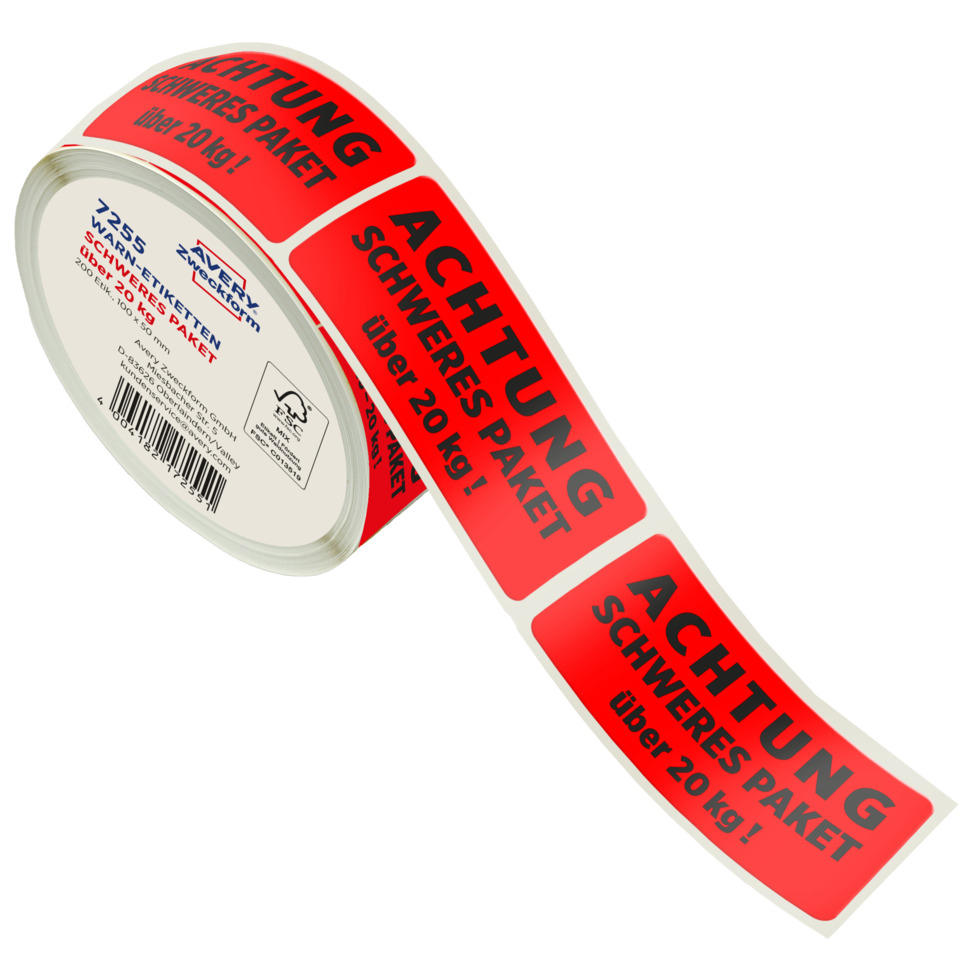 Klebeband, Warnband, Rot, Etikettenspektrum, Beschriftungsband