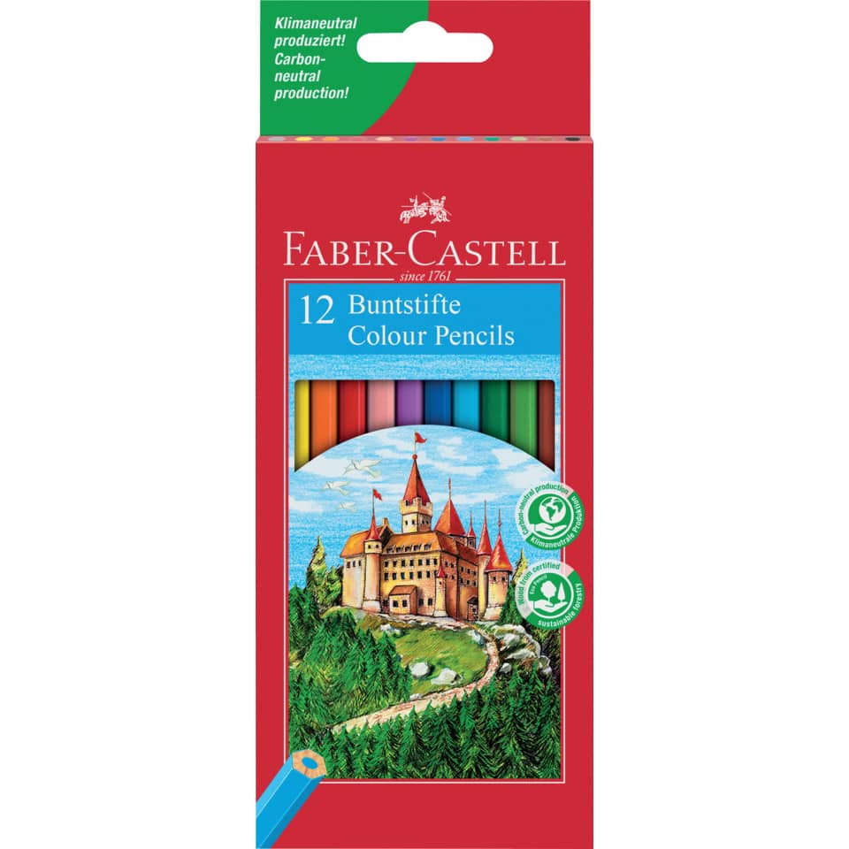 Farbstiftetui Castle, 12 Stück, sortiert FABER CASTELL 120112