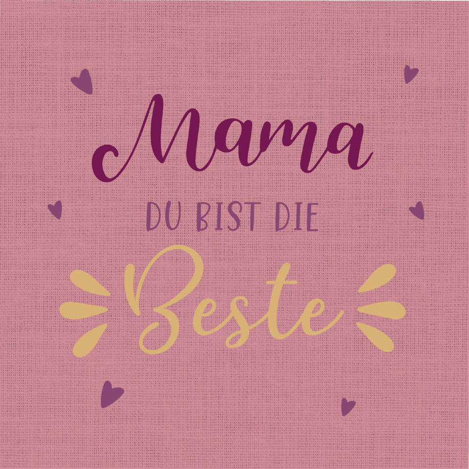 pink canvas, blumen-text, beste mama, karten-dekor, herzen