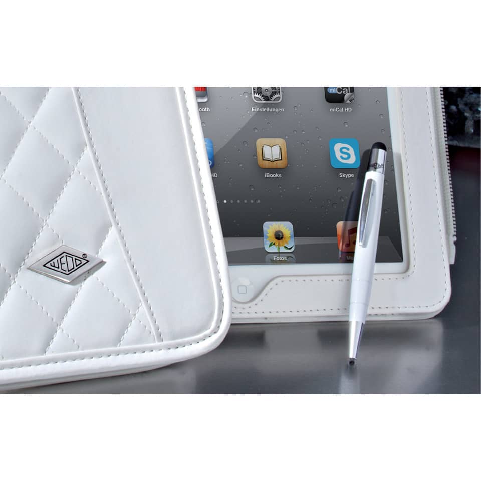 tablet, iPad, Stylus, weiß, Hülle