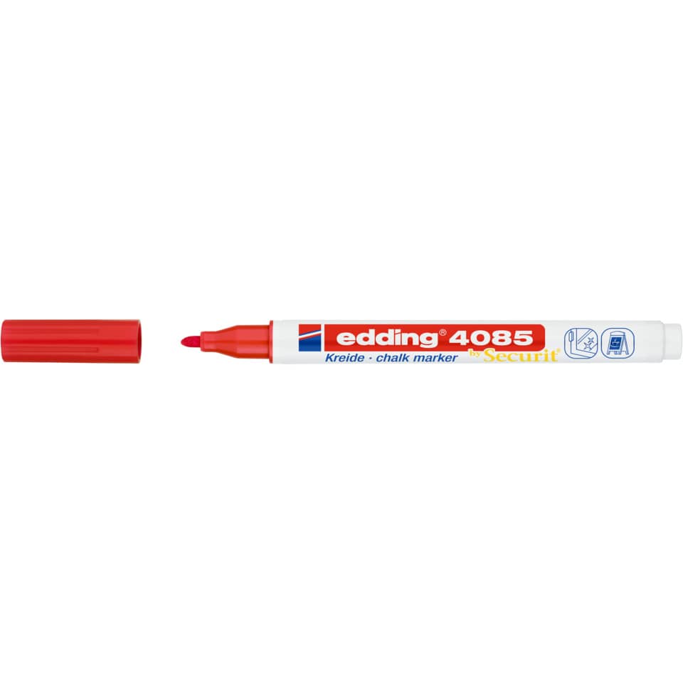Marker, Permanent marker, Rot, Kreidemarker, Edding 4085