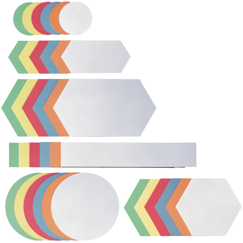 stickers, Farbfelder, Farbchips, Karten, Sechsecke
