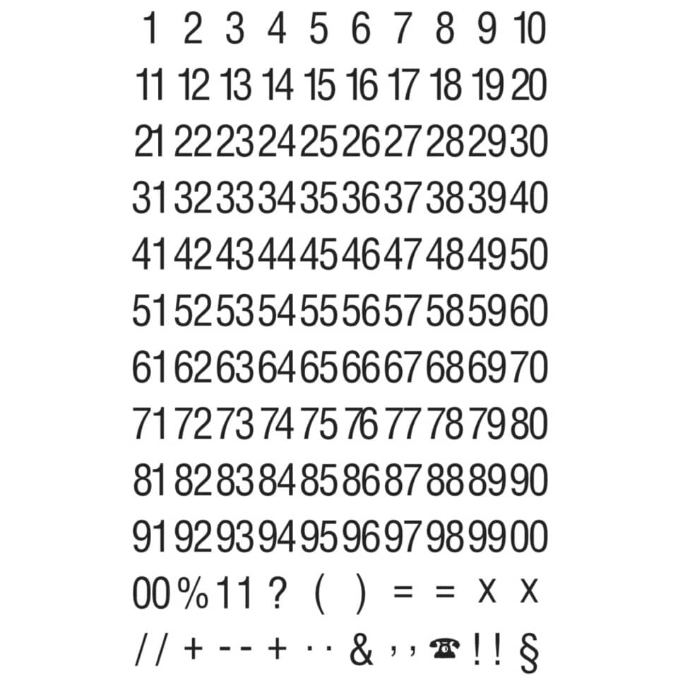 Text, Nummer, Symbol