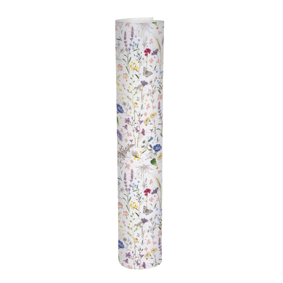 Geschenkpapier, Blumenmuster, Rollenformat, Papierrolle, Farbige Blumen