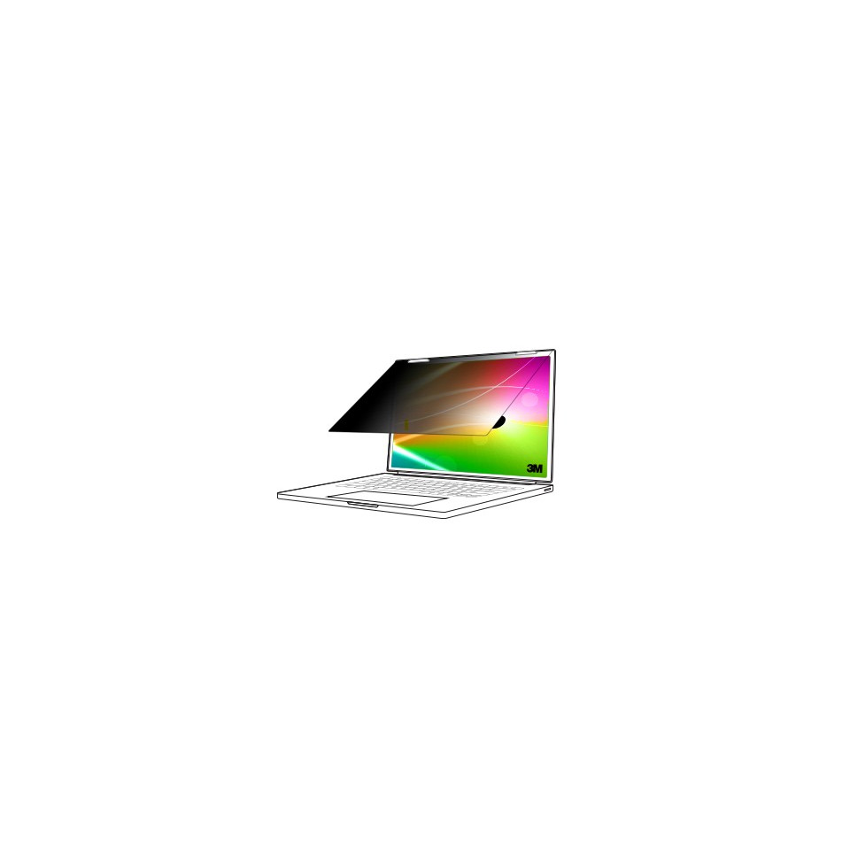 Laptop, Bildschirmfolie, 3M, bunter Bildschirm, offenes Deckel