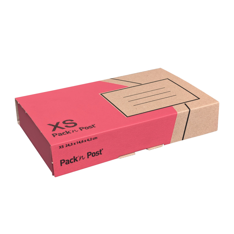 Versandkarton XS, 247 x 156 x 46 mm, rot/schwarz-braun COLOMPAC 30134320