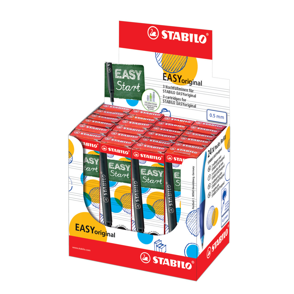 Tintenpatrone ´s move® easy, schwarz, Faltschachtel mit 3 Patrone STABILO 6890/046