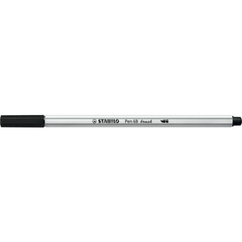 Faserschreiber mit Pinselspitze Pen 68 brush, schwarz STABILO 568/46