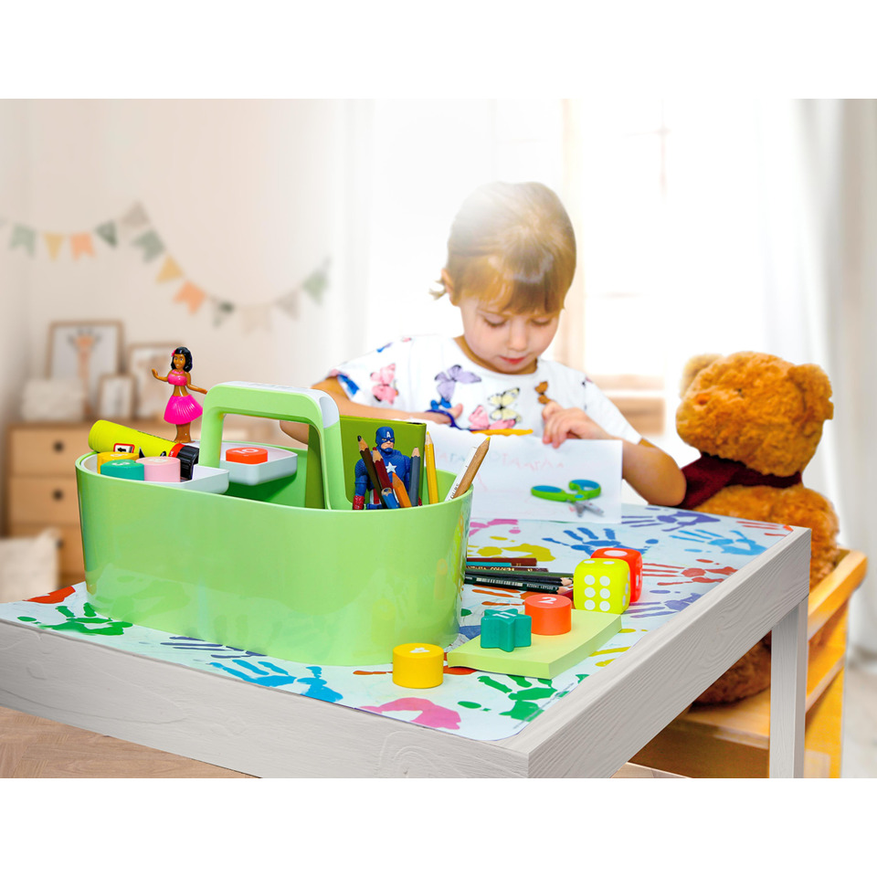 Kinderwerkzeug, Spielzeugkoffer, Buntes Spiel-Set, Teddy, Kunstprojekt