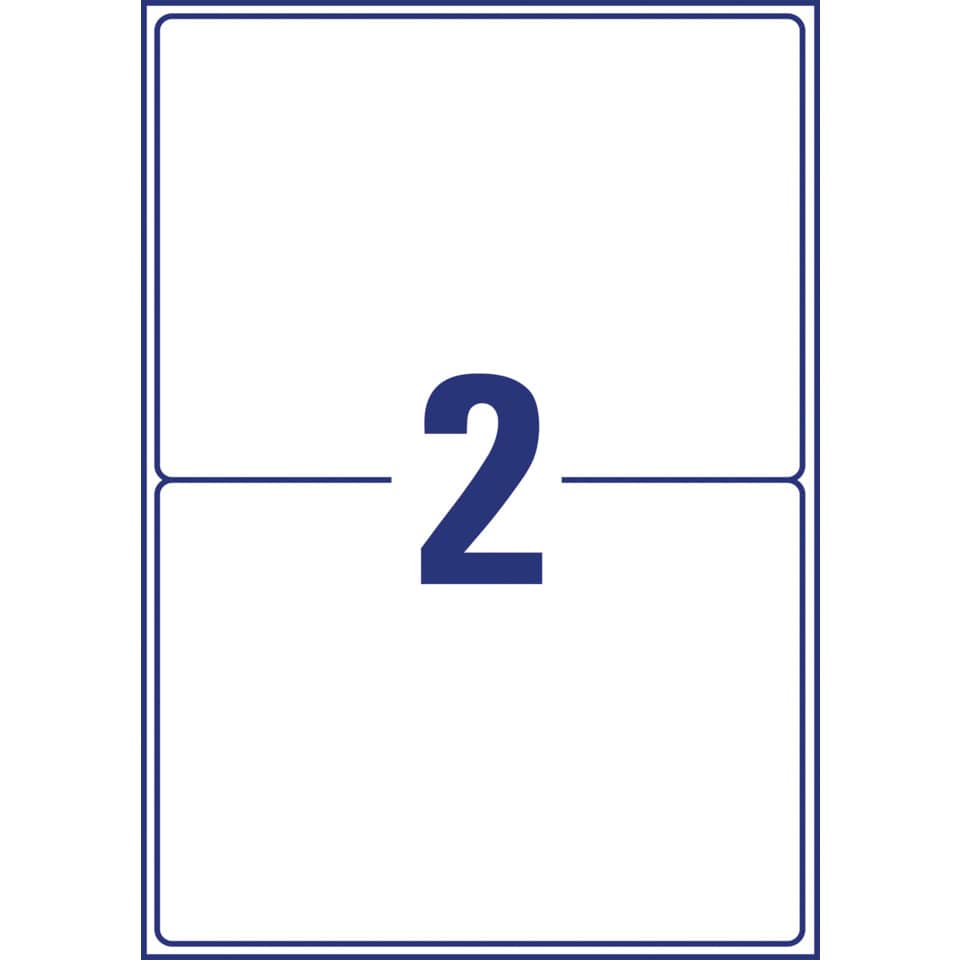 leere Karte, zwei Paneele, blauer Rand, Zahl zwei, Kartenlayout