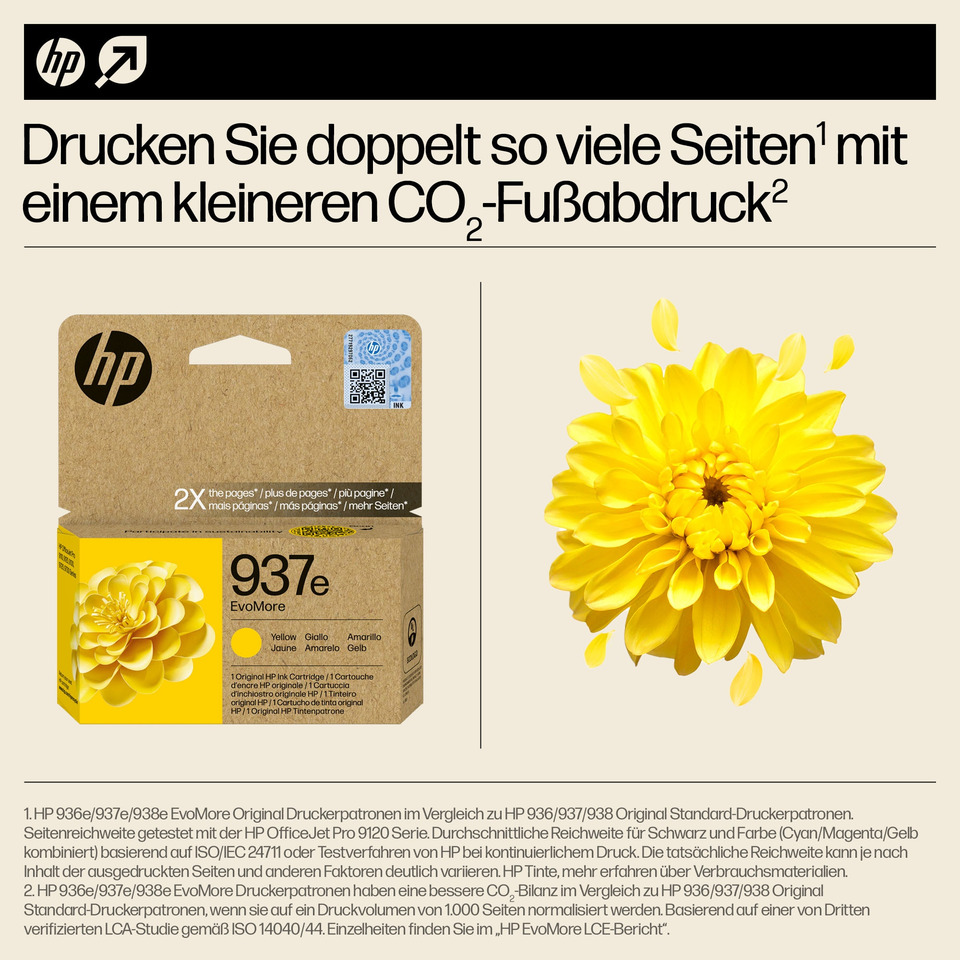Paket, Tintenpatrone, HP 937e, Gelb, Tintenpatrone Gelb