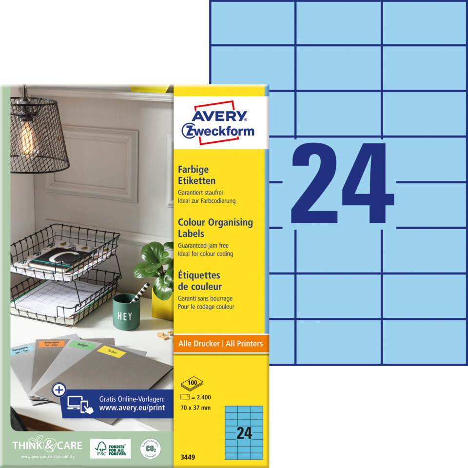 Etiketten (farbig), Organising-Labels, Etikettenrolle, Druckeretiketten, Color labels