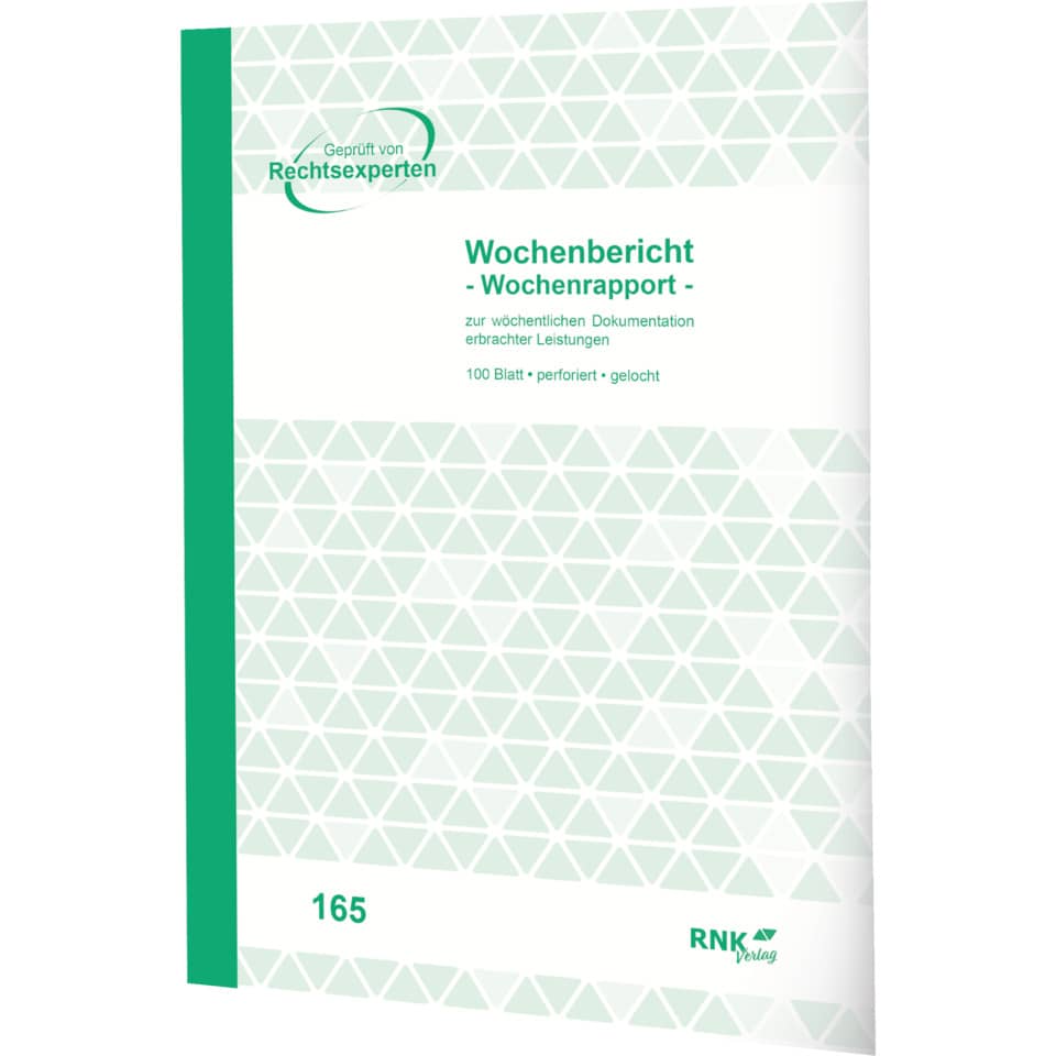 Wochenbericht, Bericht, Dokumentation, Papier, Triangel-Design
