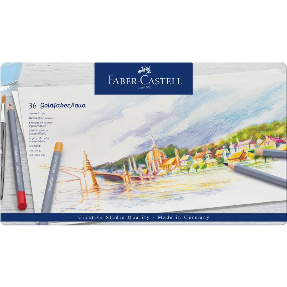 Aquarellstifte, Farbstifte, Aquarellset, Kunstset, Skizzenbox