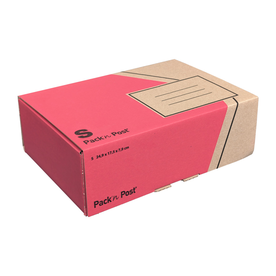 Versandkarton S, 256 x 187 x 88 mm, rot/schwarz-braun COLOMPAC 30134322