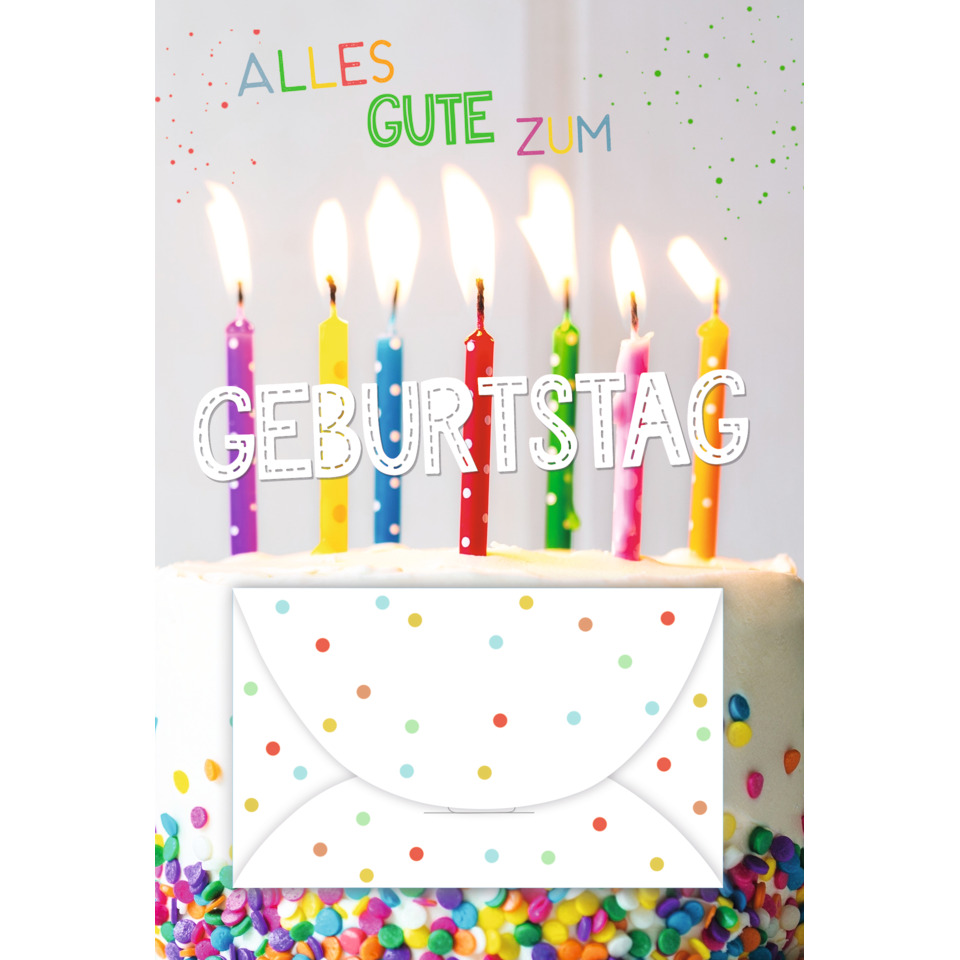geburtstag, kuchen, kerze, briefumschlag, punkte
