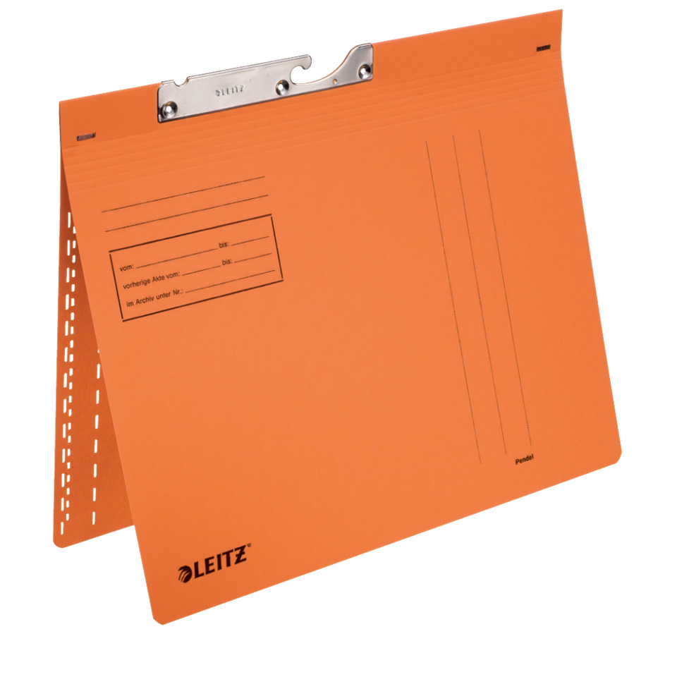 Ordnungsmappe, Dateiablage, Ablagemappe, Klemmbindung, Leitz, Ordner, Klemmbrett, Kunststoff, Orange, Leitz